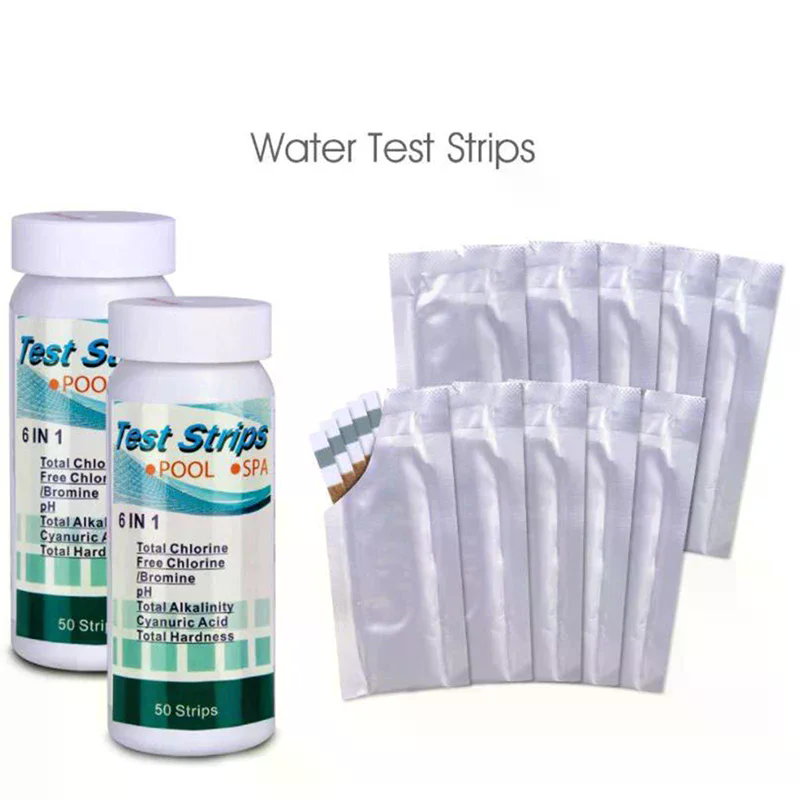 Marine Test Kit - 50 unidades/frasco, 6 em 1, tiras