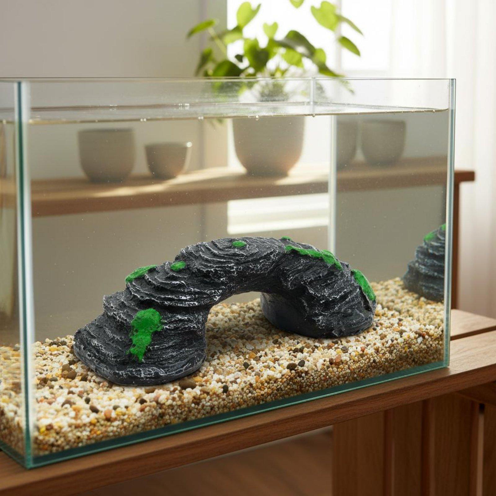 Aquarium Marine Rock - Plataforma de Resina para Aquário, Rampa