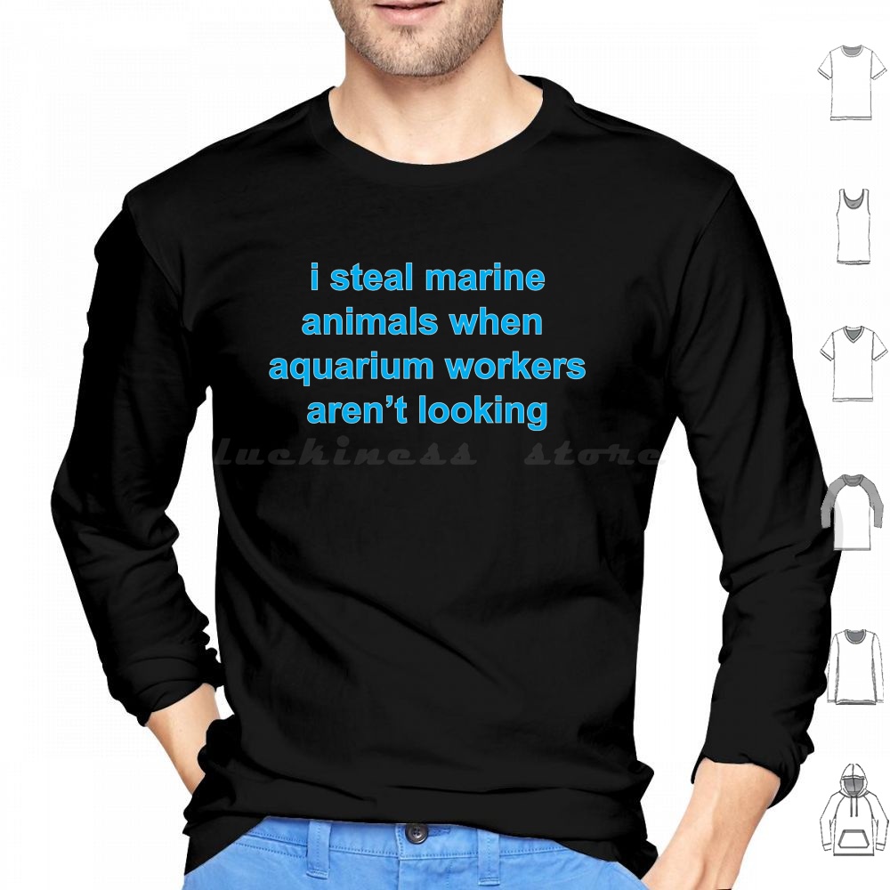 Marine Life Aquariums - Camisa de peixe com capuz de