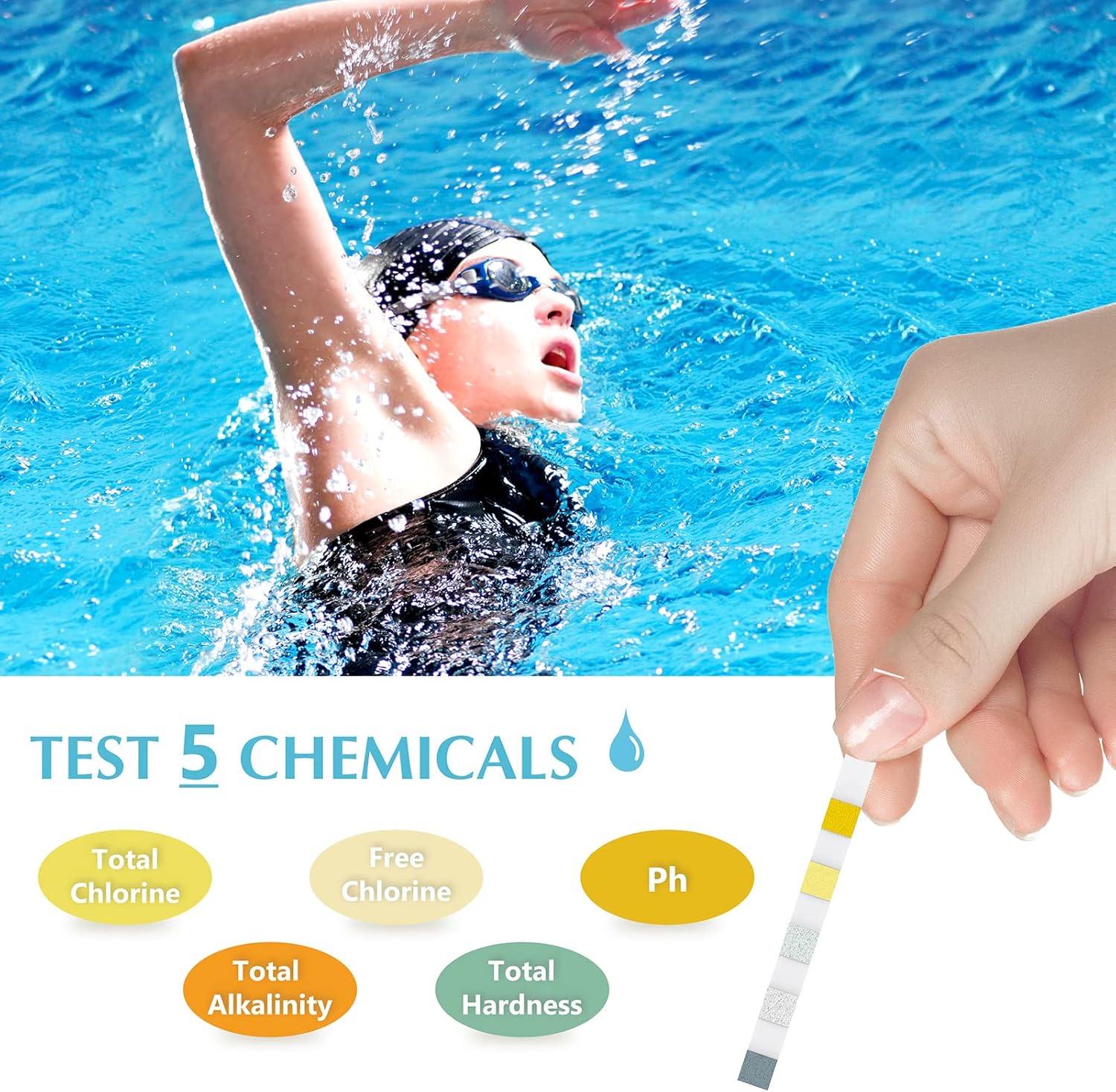 50 peças multiuso 5 em 1 tiras - Marine Test Kit avaliação e preço