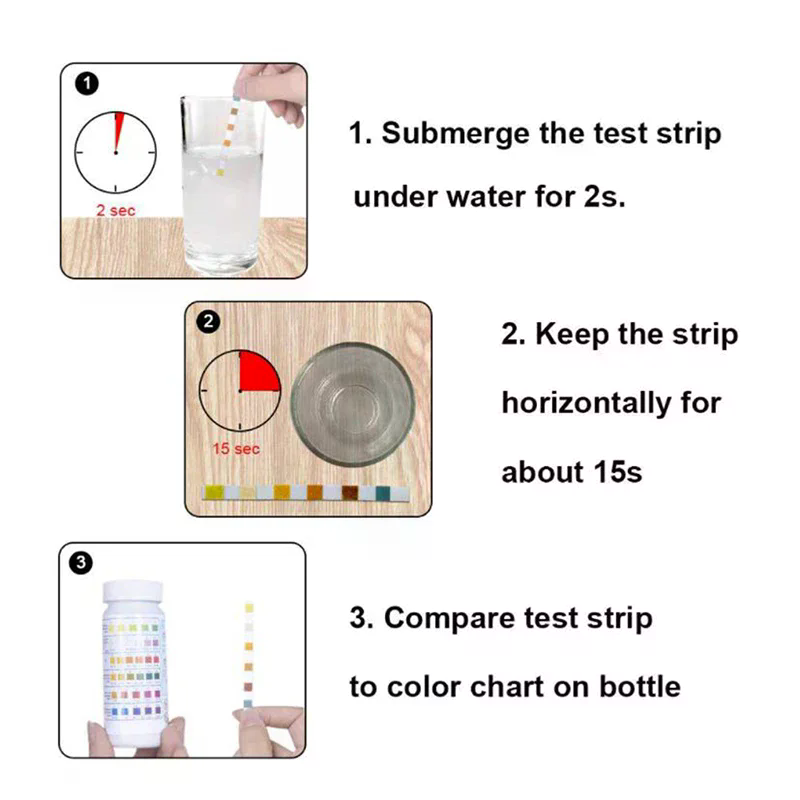 50 unidades/frasco, 6 em 1, ti - Marine Test Kit avaliação e preço