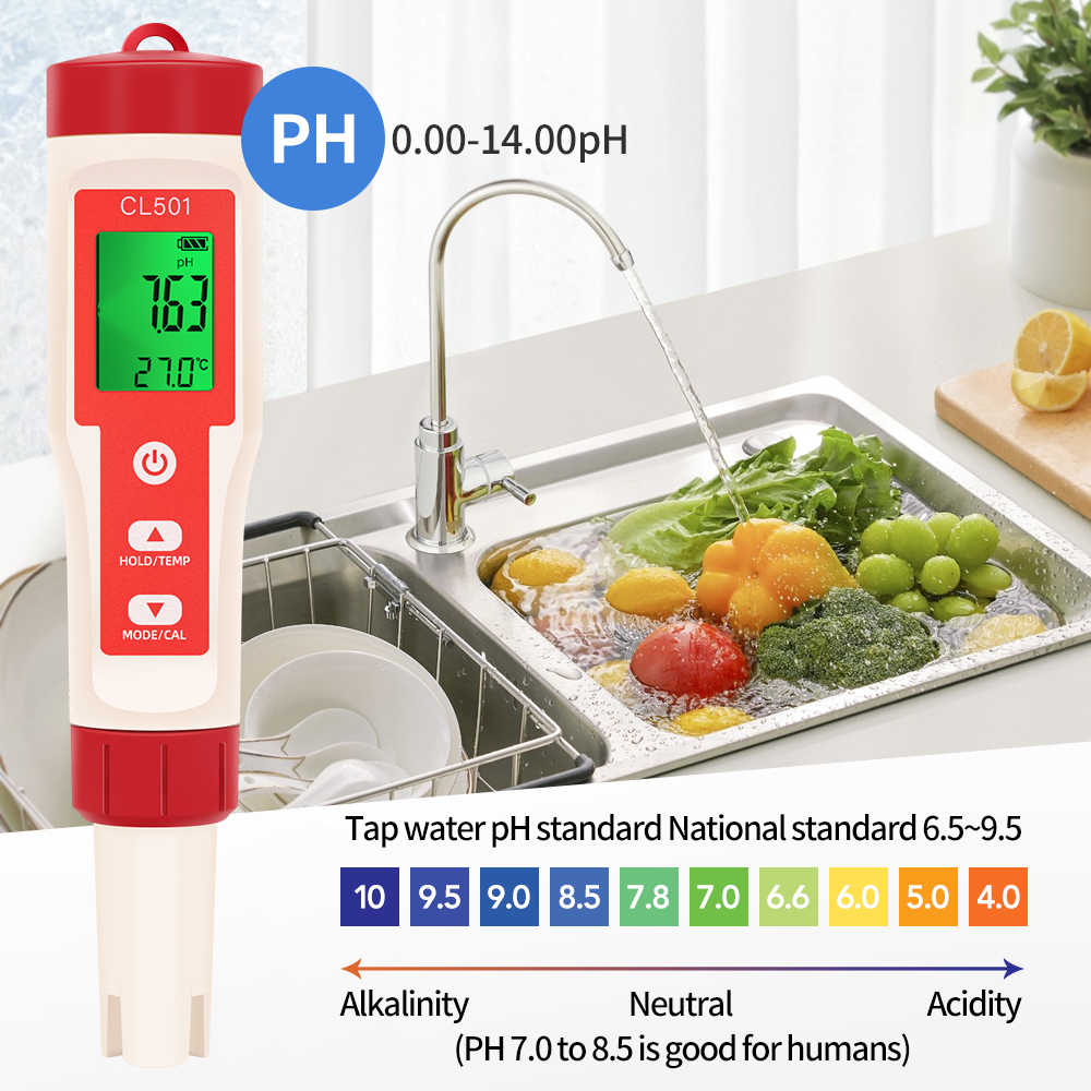 Medidor de temperatura ph/cl2/ - Marine Test Kit avaliação e preço